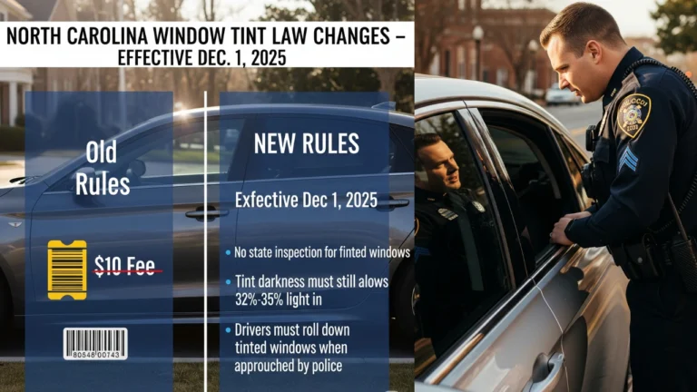North Carolina Window Tint Law Changes 2025 - Updated Rules Explained